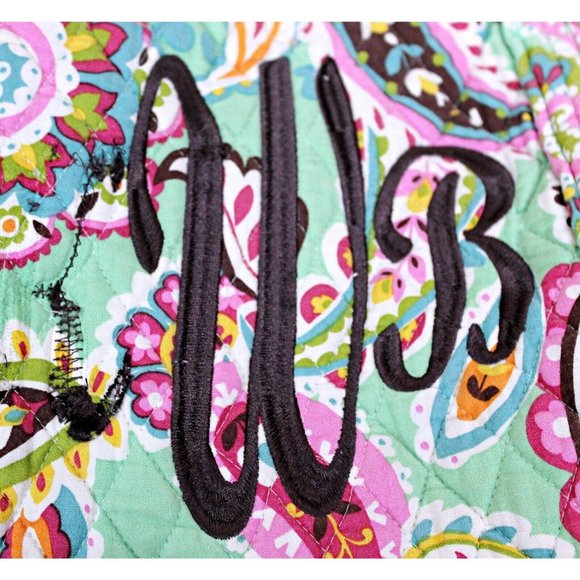 Vera Bradley Duffle Bag Green Paisley Tutti Frutti Spring 2013 Floral Overnight - Picture 9 of 12
